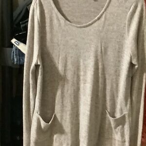 Soft Surroundings Gray scoop Neck‎ Sweater, very soft